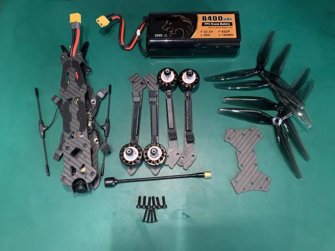 15 Inch FPV Drone with 8kg Payload Long-distance flight , 5.8G 3W VTX ...